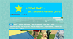 Desktop Screenshot of greatstartmenomineecounty.org